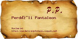Perdéli Pantaleon névjegykártya